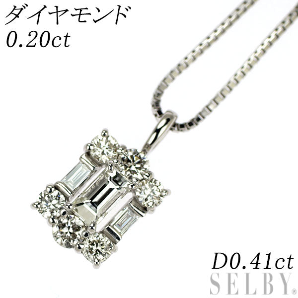K18WG ダイヤモンド ペンダントネックレス 0.61ct