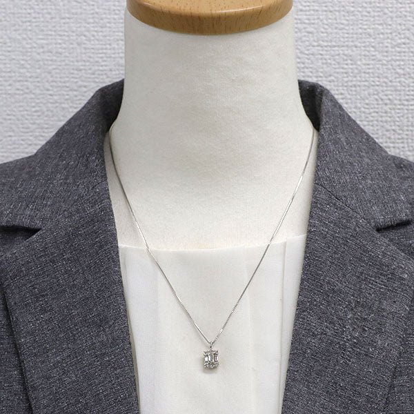 K18WG ダイヤモンド ペンダントネックレス 0.61ct