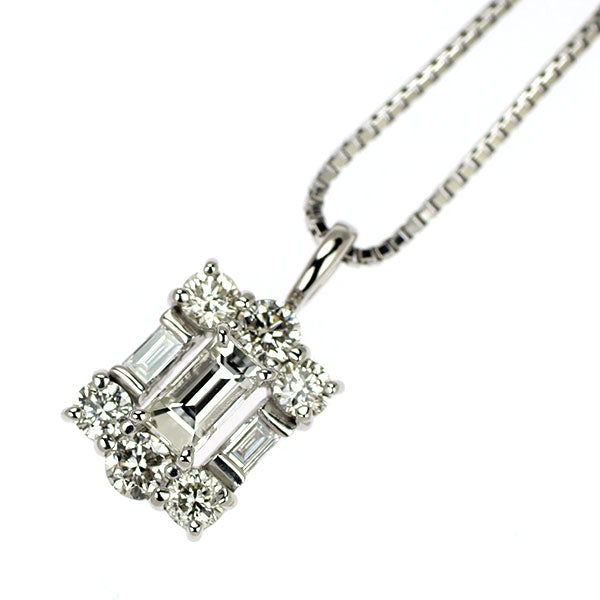 K18WG ダイヤモンド ペンダントネックレス 0.61ct