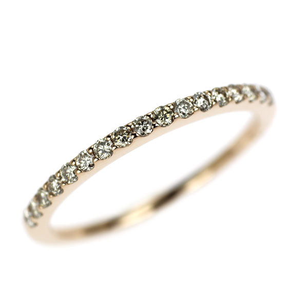 K18PG ダイヤモンド リング 0.204ct ハーフエタニティ