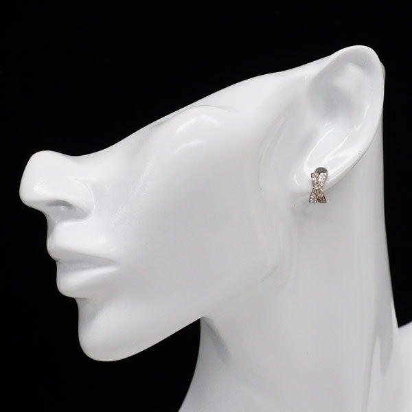 K18シャンパンゴールド ダイヤモンド ピアス 0.30ct