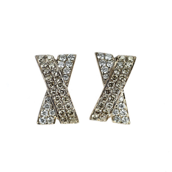 K18シャンパンゴールド ダイヤモンド ピアス 0.30ct