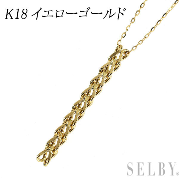 K18YG デザイン ペンダントネックレス
