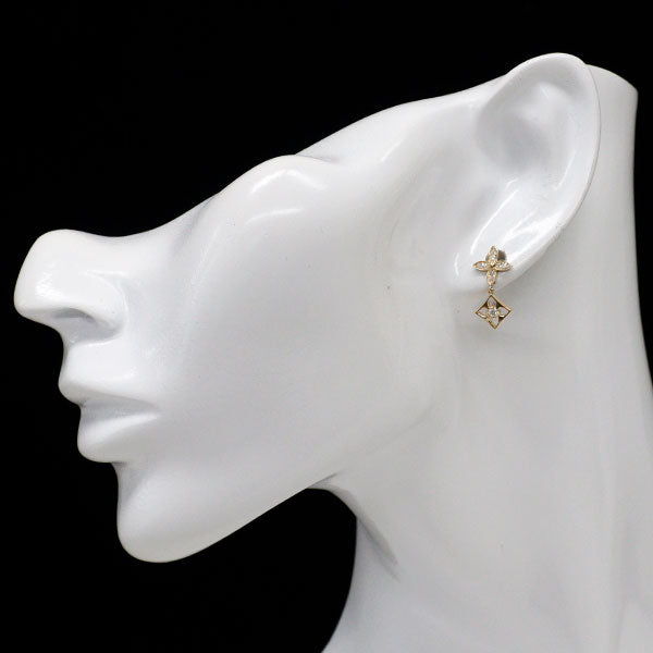 K18YG ダイヤモンド ピアス 0.20ct フラワー