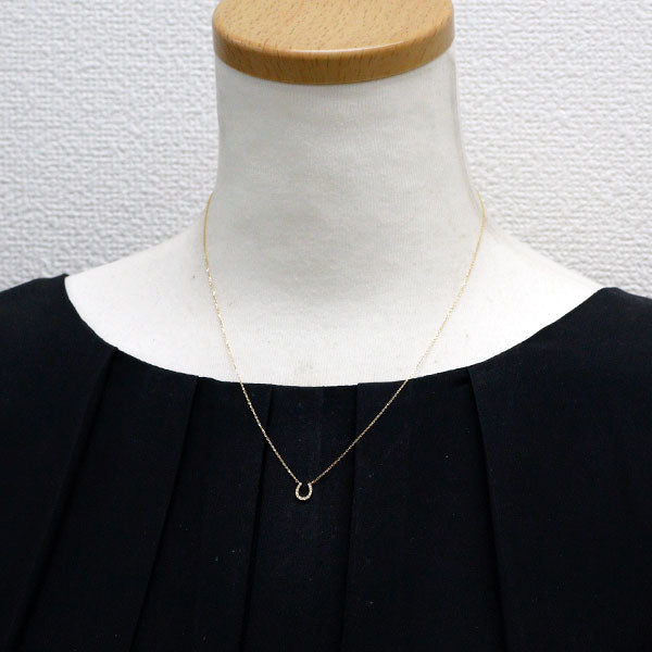 エテ/ete K18YG ダイヤモンド ペンダントネックレス 0.03ct 馬蹄