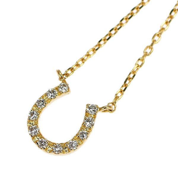 エテ/ete K18YG ダイヤモンド ペンダントネックレス 0.03ct 馬蹄