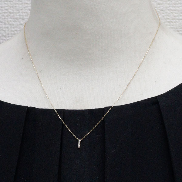 エテ/ete K10YG ダイヤモンド ペンダントネックレス 0.02ct