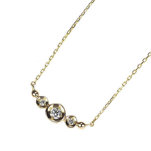 K10YG ダイヤモンド ルビー ペンダントネックレス 0.05ct リバーシブル
