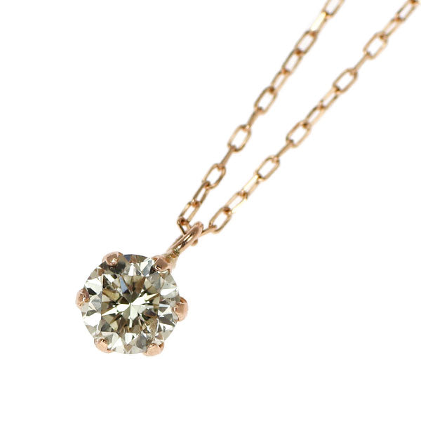 K10PG ダイヤモンド ペンダントネックレス 0.15ct