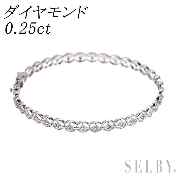 K18WG ダイヤモンド バングル 0.25ct