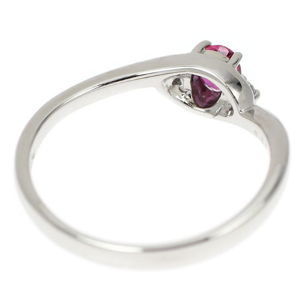 Pt900 ルビー ダイヤモンド リング 0.20ct D0.05ct