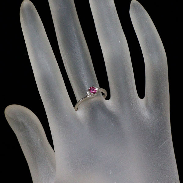 Pt900 ルビー ダイヤモンド リング 0.20ct D0.05ct