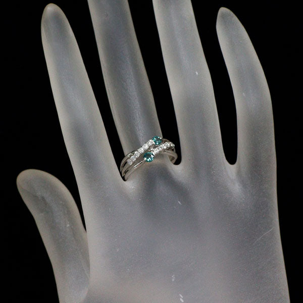 希少 Pt900 アレキサンドライト ダイヤモンド リング 0.30ct D0.26ct