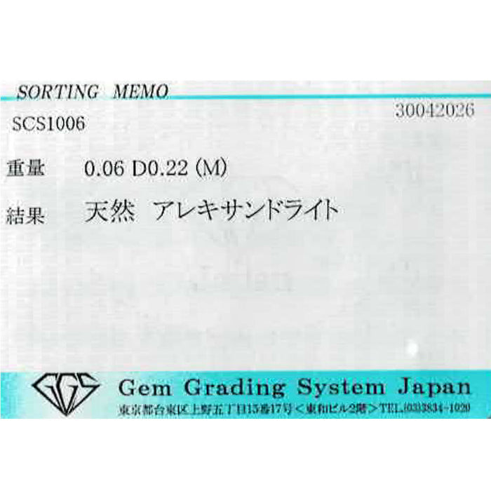 希少 K18WG アレキサンドライト ダイヤモンド リング 0.06ct D0.22ct フラワー