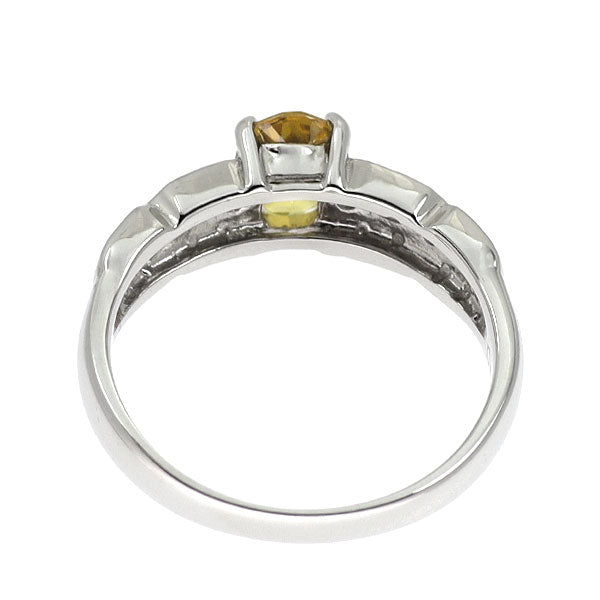 Pt900 スフェーン ダイヤモンド リング 0.57ct D0.06ct