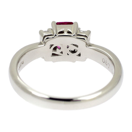 Pt900 ルビー ダイヤモンド リング 指輪 Pt900 ルビー ダイヤモンド リング 0.57ct D0.32ct — セルビー