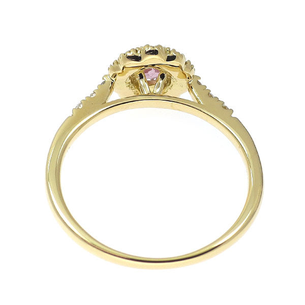K18YG ピンクサファイア ダイヤモンド リング 0.20ct D0.18ct