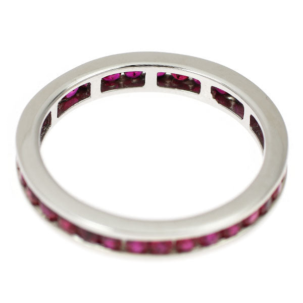 K18WG ルビー リング 1.00ct フルエタニティ