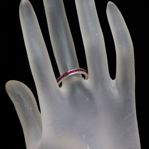 K18WG ルビー リング 1.00ct フルエタニティ