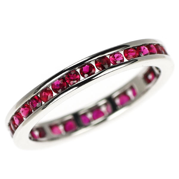K18WG ルビー リング 1.00ct フルエタニティ