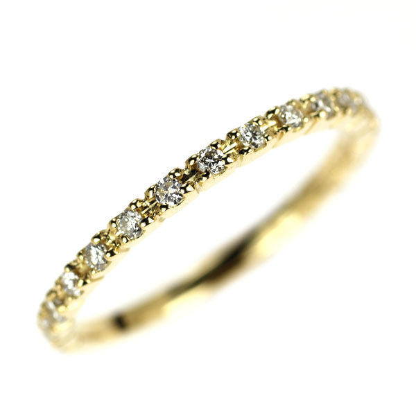 K18YG ダイヤモンド リング 0.22ct セミエタニティ
