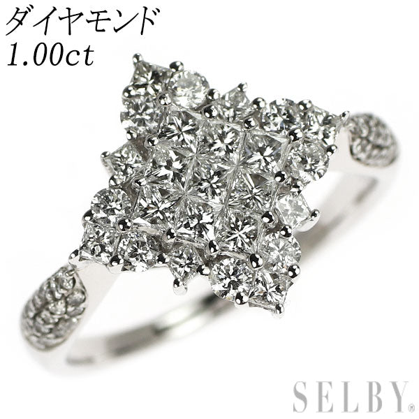 K18WG ダイヤモンド リング 1.00ct