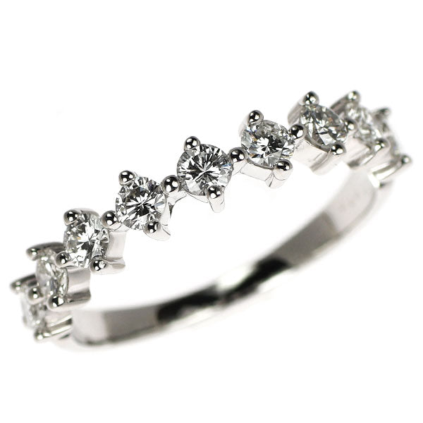 K18WG ダイヤモンド リング 0.77ct ハーフエタニティ