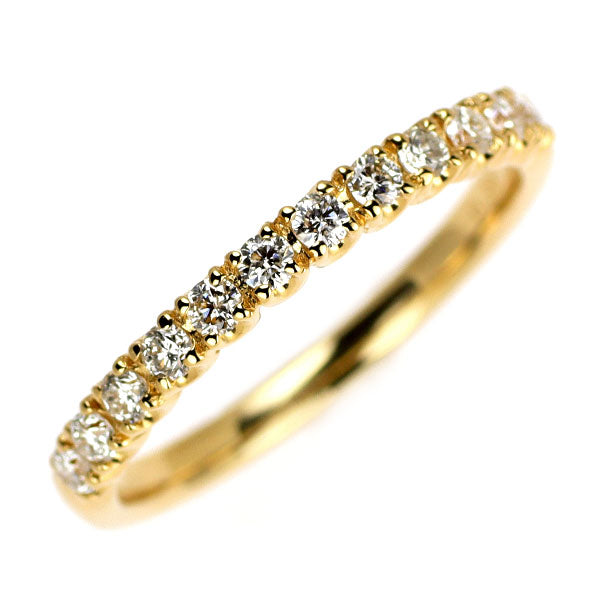 K18YG ダイヤモンド リング 0.30ct ハーフエタニティ