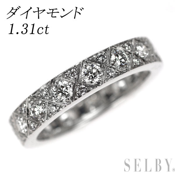 K18WG ダイヤモンド リング 1.31ct フルエタニティ