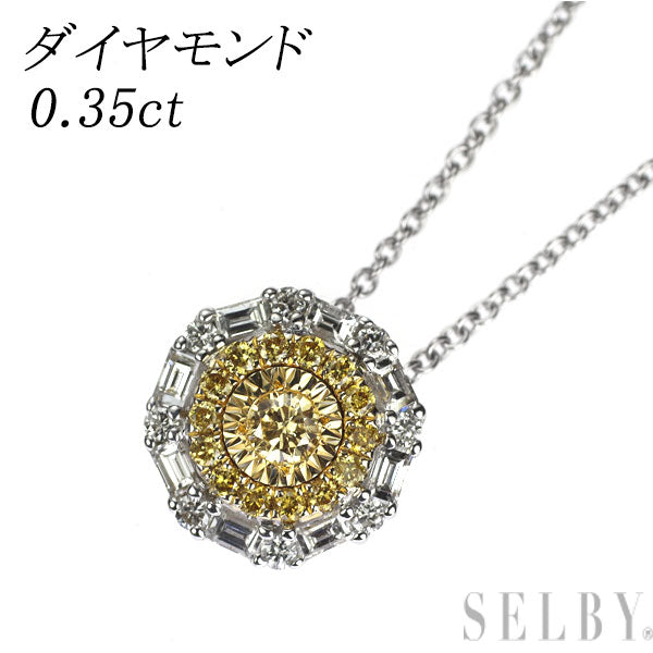 K18YG/WG ダイヤモンド ペンダントネックレス 0.35ct