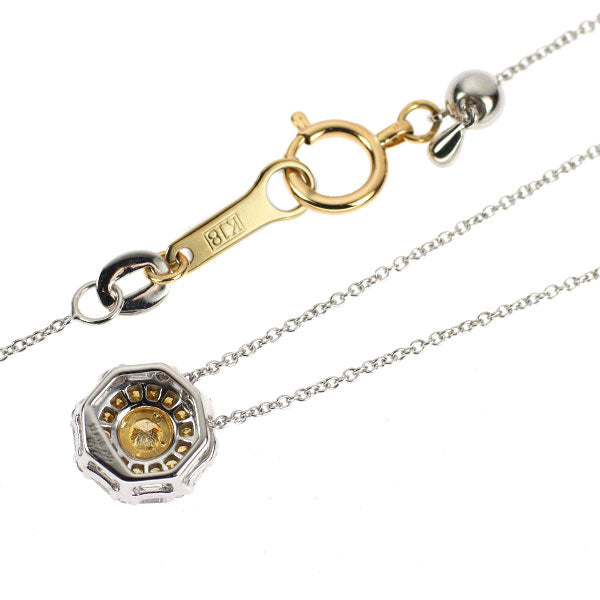 K18YG/WG ダイヤモンド ペンダントネックレス 0.35ct