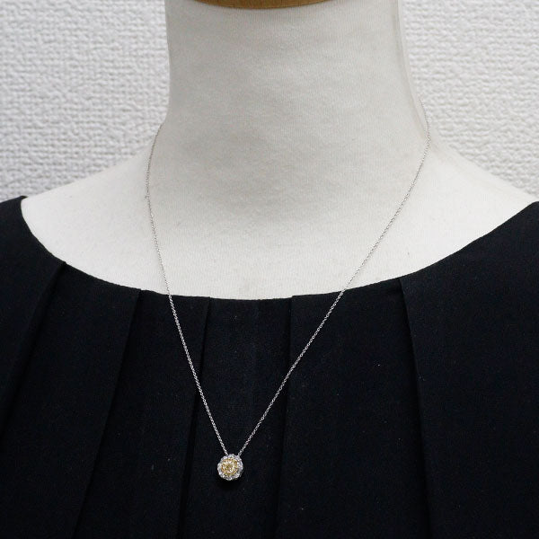 K18YG/WG ダイヤモンド ペンダントネックレス 0.35ct