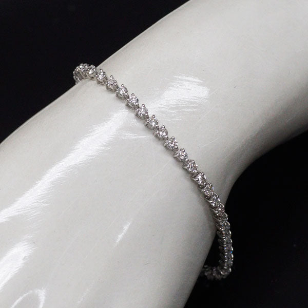 Pt950 ダイヤモンド ブレスレット テニス 3.00ct