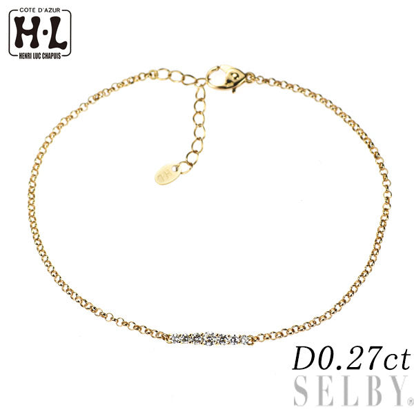 アッシュエル/H.L K18YG ダイヤモンド ブレスレット 0.27ct