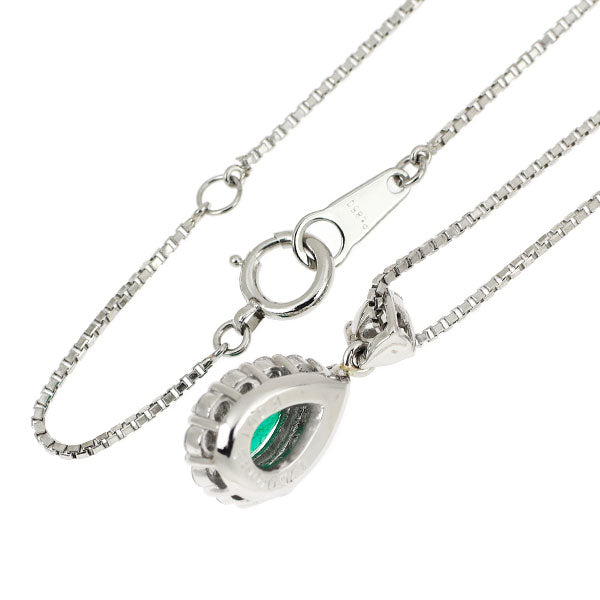 Pt900/ Pt850 エメラルド ダイヤモンド ペンダントネックレス 0.61ct D0.41ct