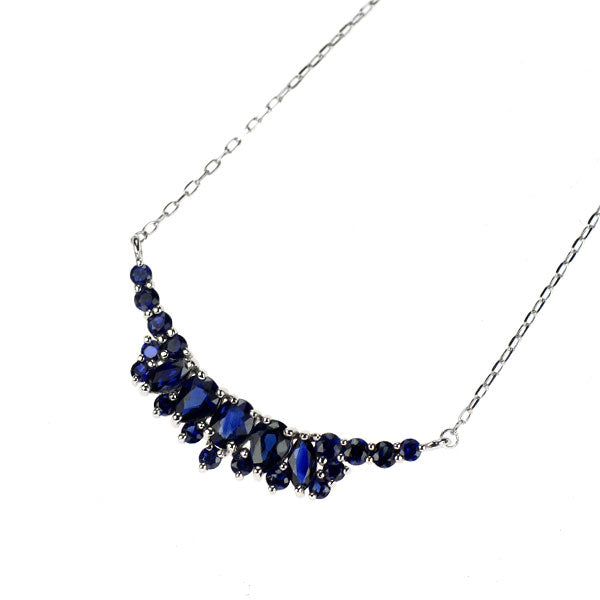 GSTV K18WG サファイア ペンダントネックレス 1.25ct
