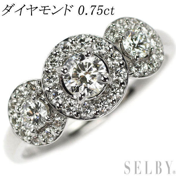 Pt950 ダイヤモンド リング 0.75ct