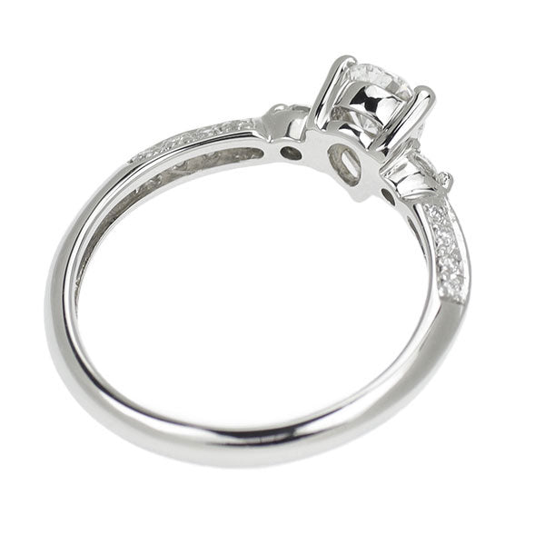 フォーエバーマーク Pt900 ペアシェイプ ダイヤモンド リング 0.337ct F IF D0.13ct
