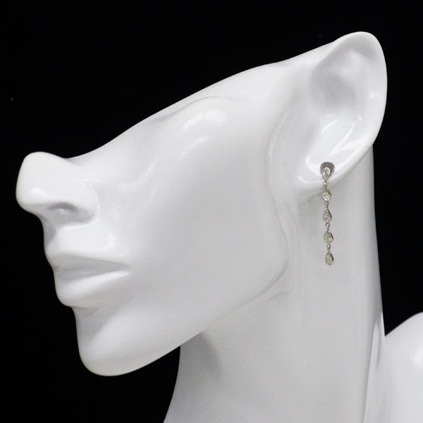 Pt900 ペアシェイプ ダイヤモンド ピアス 1.00ct