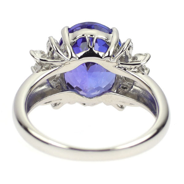 Pt900 タンザナイト ダイヤモンド リング 4.67ct D0.43ct