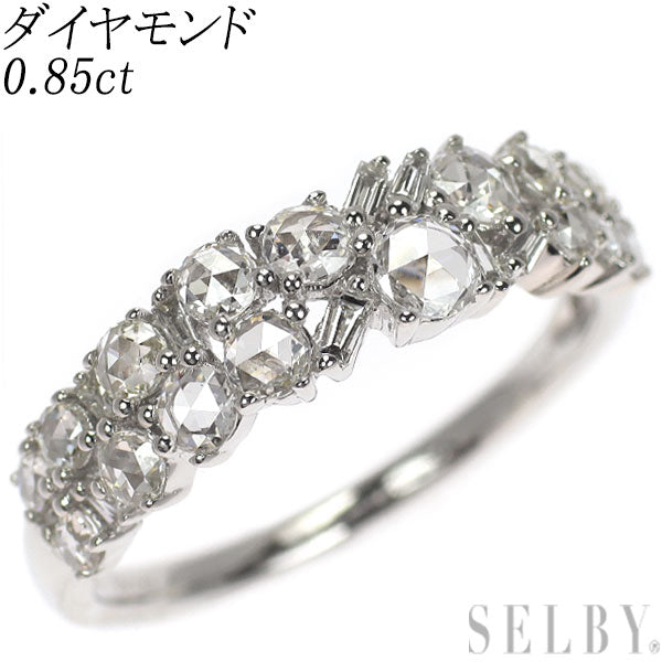 K18WG ダイヤモンド リング 0.85ct