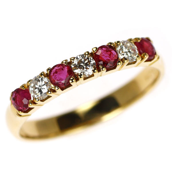 K18YG ルビー ダイヤモンド リング 0.34ct D0.20ct