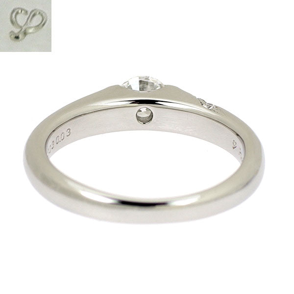 アイプリモ Pt950 ダイヤモンド リング 0.303ct D0.03ct