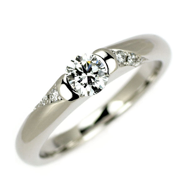 アイプリモ Pt950 ダイヤモンド リング 0.303ct D0.03ct