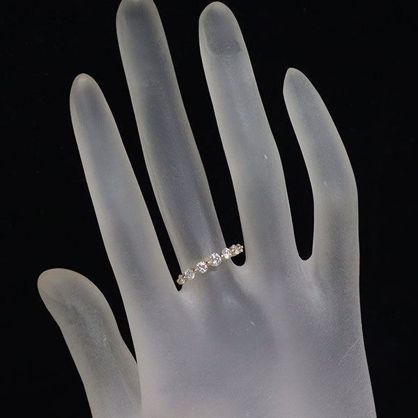 K18YG ダイヤモンド リング 0.55ct ハーフエタニティ