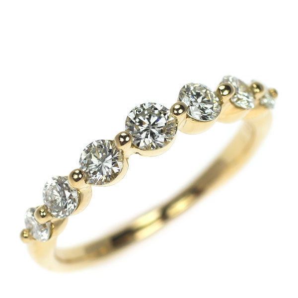 K18YG ダイヤモンド リング 0.55ct ハーフエタニティ