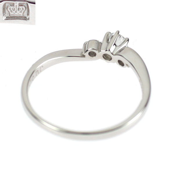 ロイヤルアッシャー Pt950 ダイヤモンド リング 0.15ct G VS1 D0.08ct