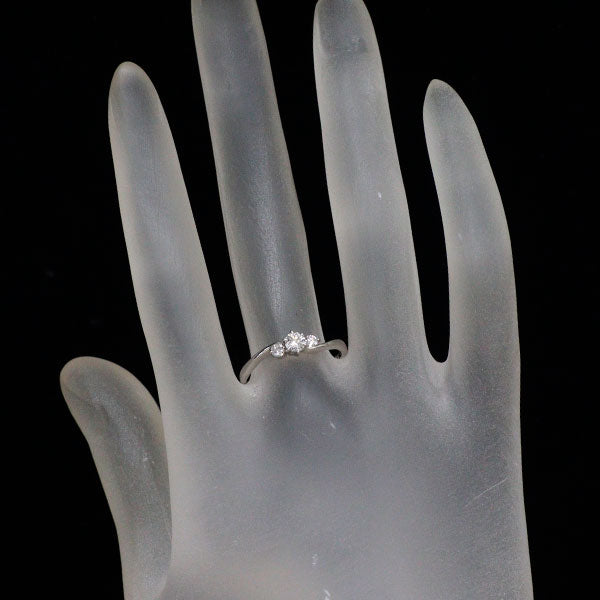 ロイヤルアッシャー Pt950 ダイヤモンド リング 0.15ct G VS1 D0.08ct