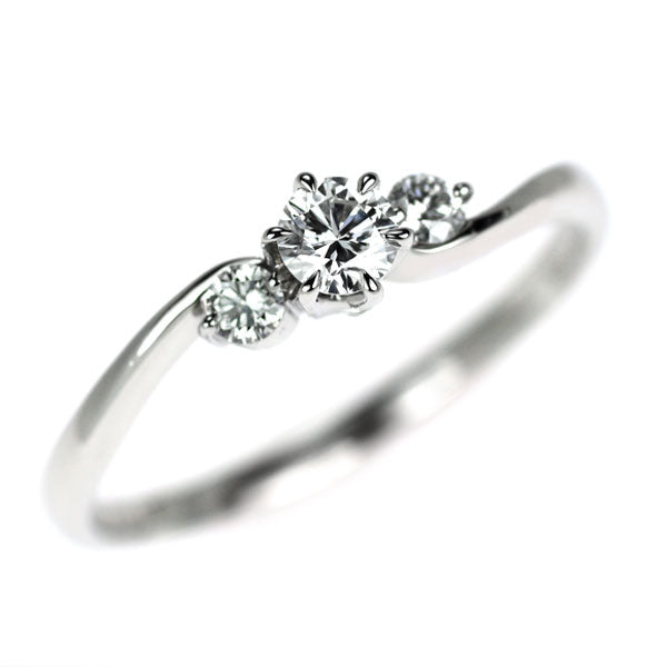 ロイヤルアッシャー Pt950 ダイヤモンド リング 0.15ct G VS1 D0.08ct