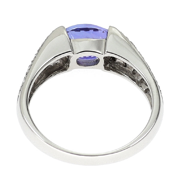 Pt900 タンザナイト ダイヤモンド リング 1.58ct D0.15ct
